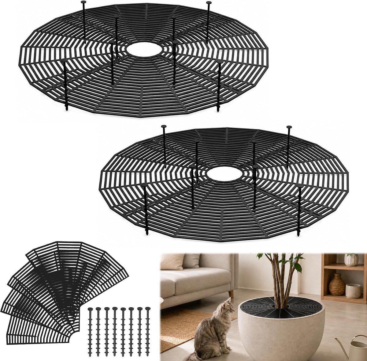 Decoratieve Bloempot Bescherming - Set van 2, Geschikt voor Bloempotten tot 52 cm, Weerbestendig en Duurzaam