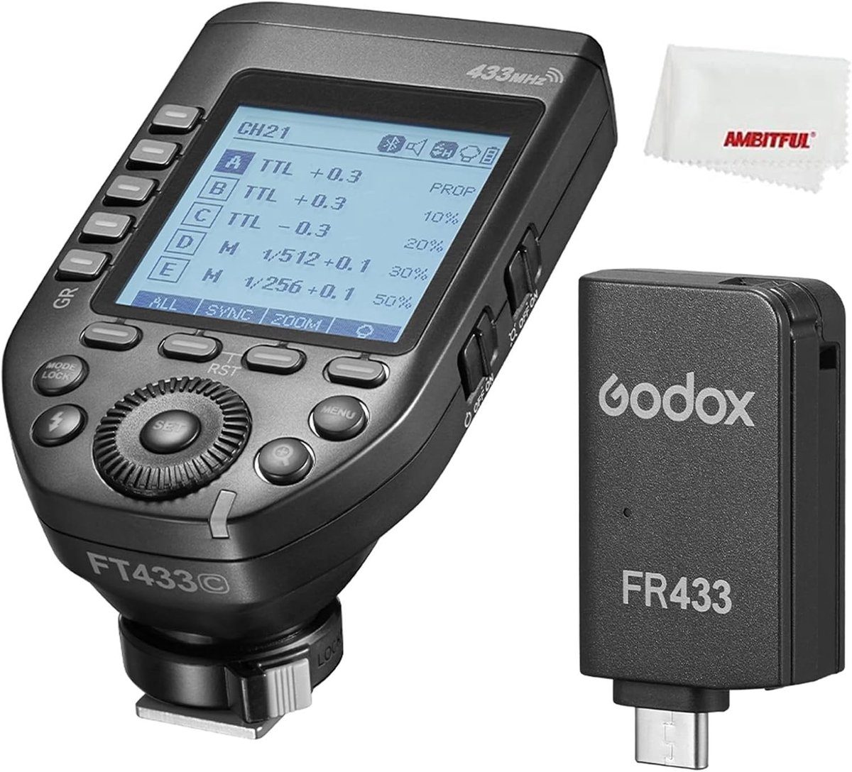 TTL Draadloze Flits Trigger voor Canon Camera's, 433MHz, 1/8000s, LCD Display, 32 Kanalen, Voor- en Achterste Gordijn Sync, Ideaal voor Fotografie en Videoproductie
