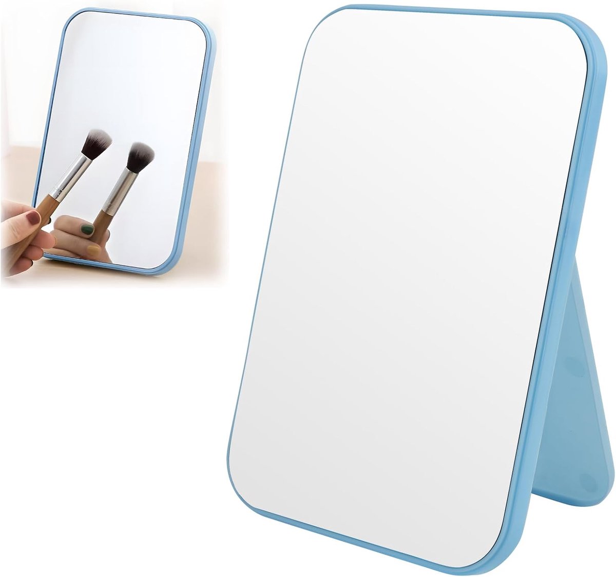 Tafelspiegel 20 x 13,5 cm - Opvouwbaar - Handsfree/draagbaar - Ideaal voor thuis en reizen - ShopVlot