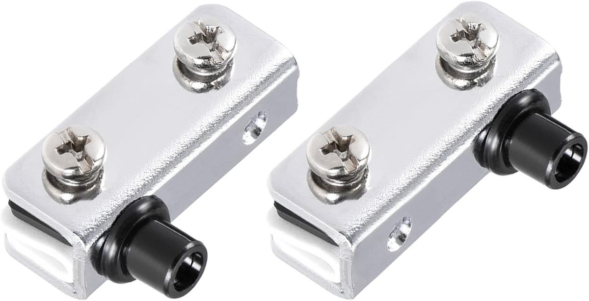 Verstelbare Glazen Deur Scharnier voor 3-5mm Dikte - 2 Stuks, Ideaal voor Meubelreparatie en Slaapkamerdecoratie, Duidelijk Glas Clips