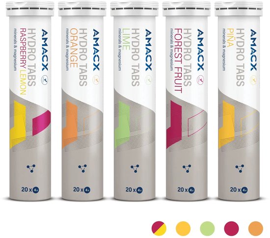 Amacx Hydro Tabs - Electrolytes - Elektrolyten - Elektrolyten Poeder - Lime - 6 pack - 120 tabs — afbeelding 3