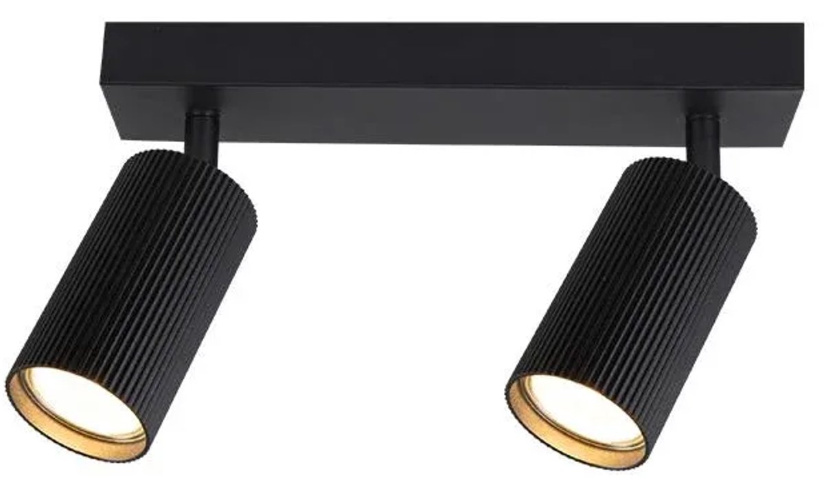 Plafondlamp GU10 LED Lucerno verstelbaar 2x Zwart