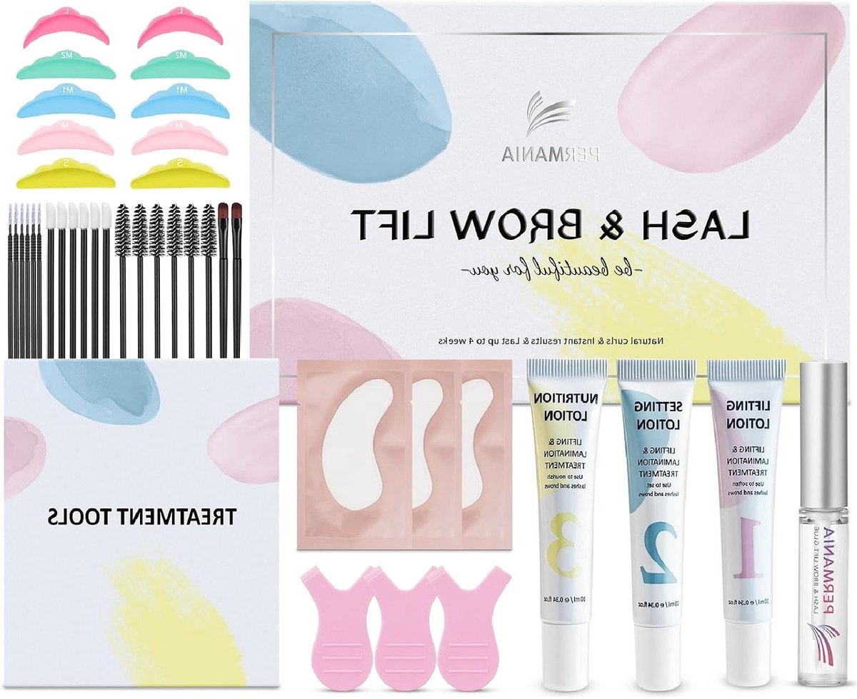 Wimperlift Set - Lash Lift Kit - Mooie Wimpers Creëren - Verbeterde Formule - 167 cm - Niet Van Toepassing