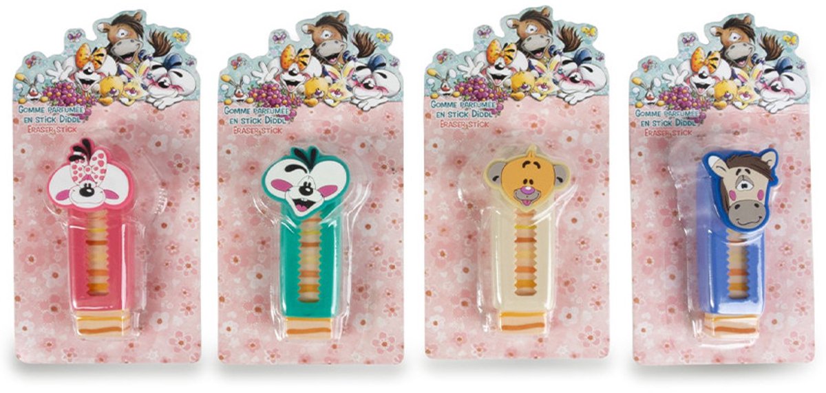 Diddl - 3 stuks - gumstiften - uitschuifbaar - Diddl Diddlina Wollywell
