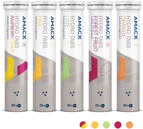 Amacx Hydro Tabs - Electrolytes - Elektrolyten - Elektrolyten Poeder - Orange - 6 pack - 120 tabs — afbeelding 2