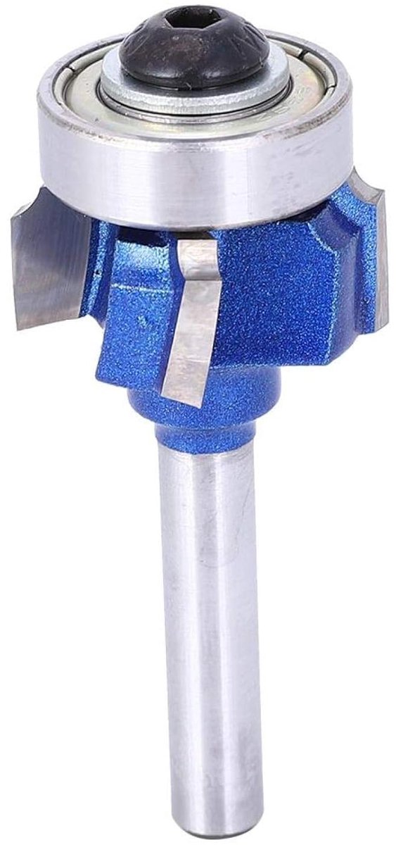 Randsnijder - ronde frees 4 tanden - afgeronde frees - schacht 8 mm - 4 tanden - hardmetaal - voor elektrische trimmer (viersnedige kantenstaartsnijder
