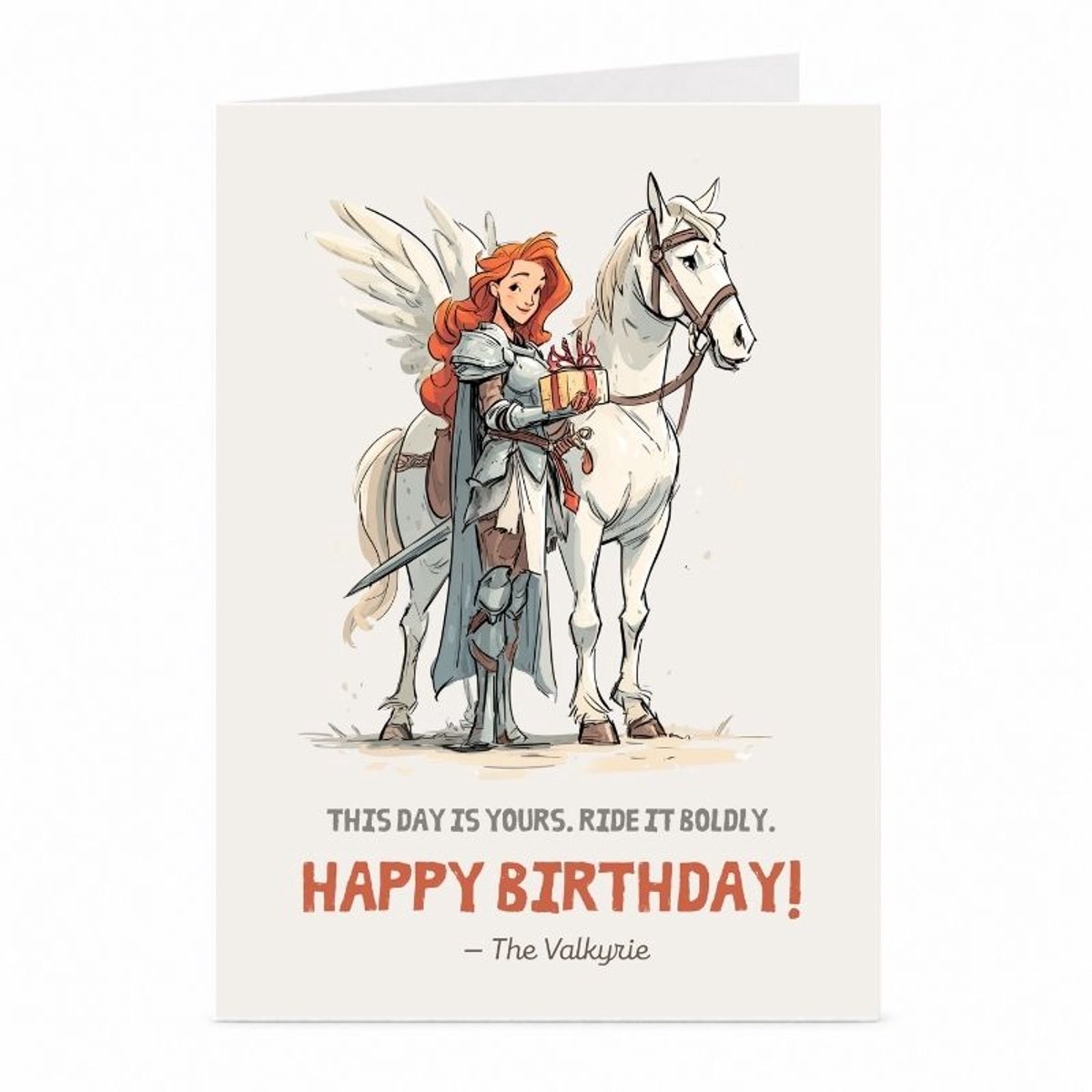 Valkyrie - Verjaardagskaart - JustTheCardGuy - A6 met envelop