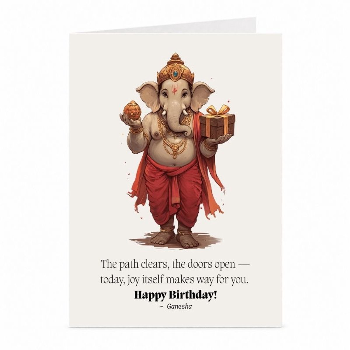 Ganesha - Verjaardagskaart - JustTheCardGuy - A6 met envelop