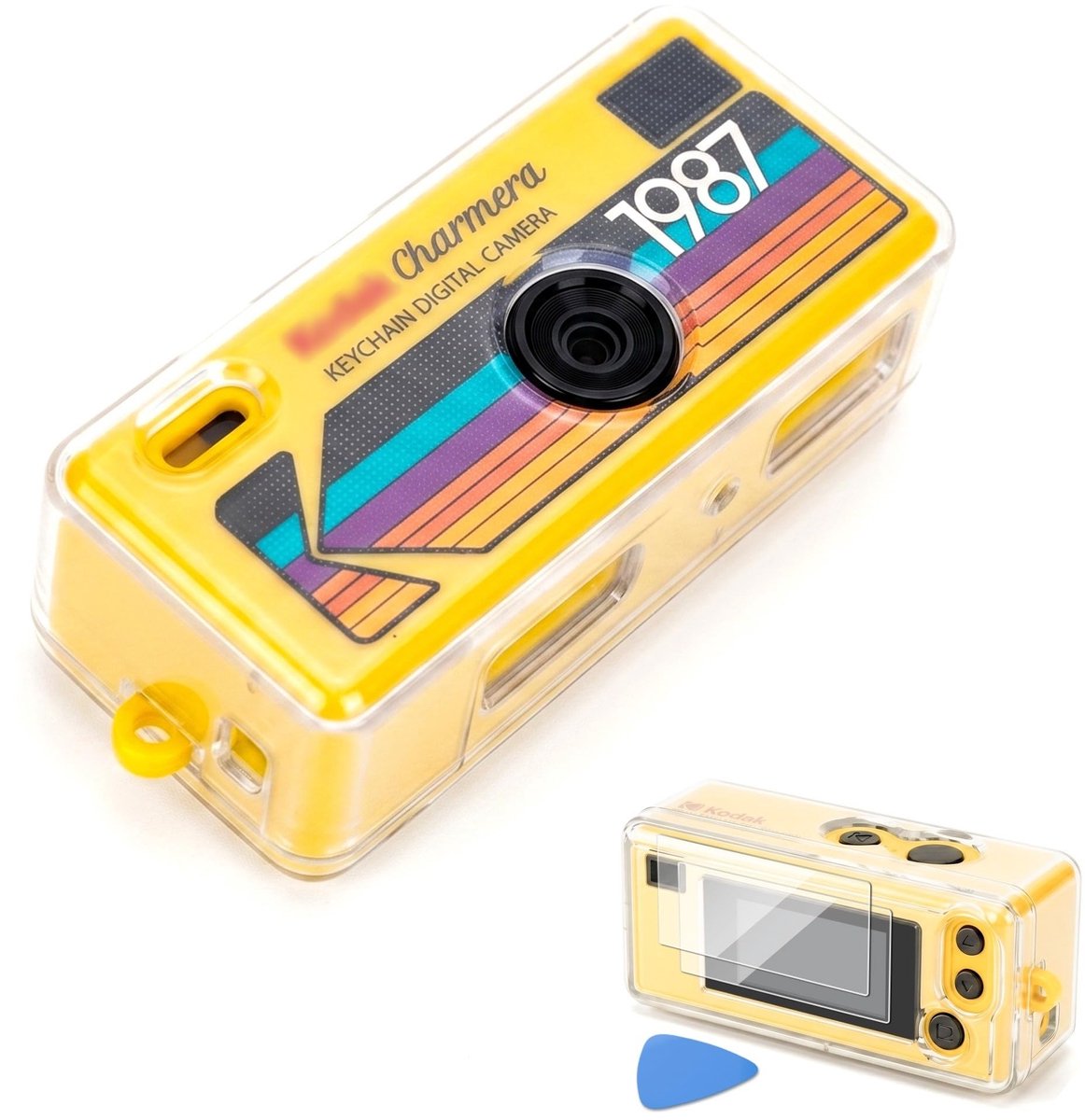 Kiorafoto TPU-hoesje voor Kodak CHARMERA sleutelhanger digitale camera, anti-shock beschermhoes, transparant - ShopVlot