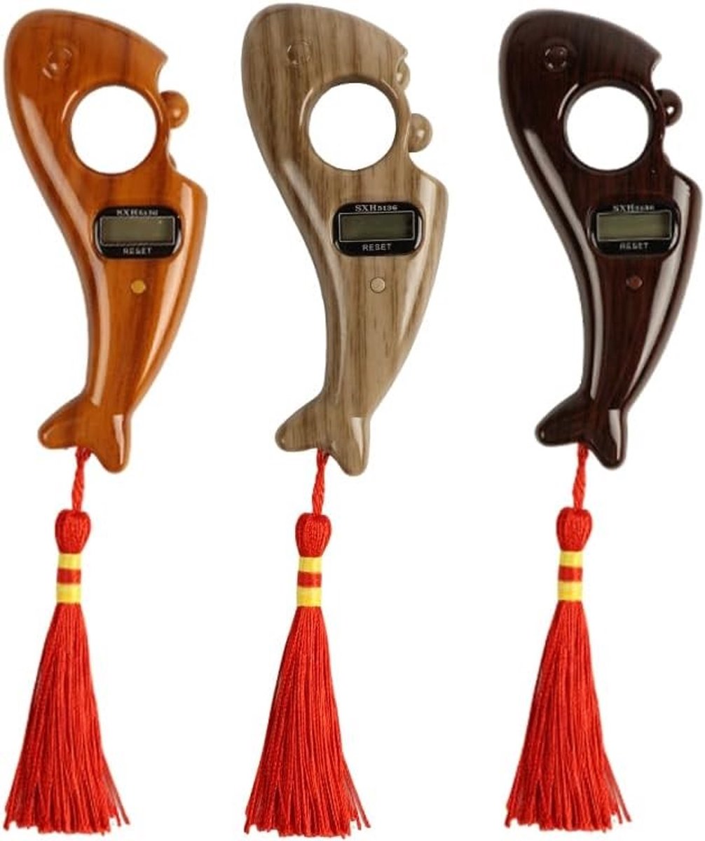 Draagbare digitale kralenteller voor meditatie en gebed, 3 stuks, ideaal voor Boeddha-kralen en moslim rituelen