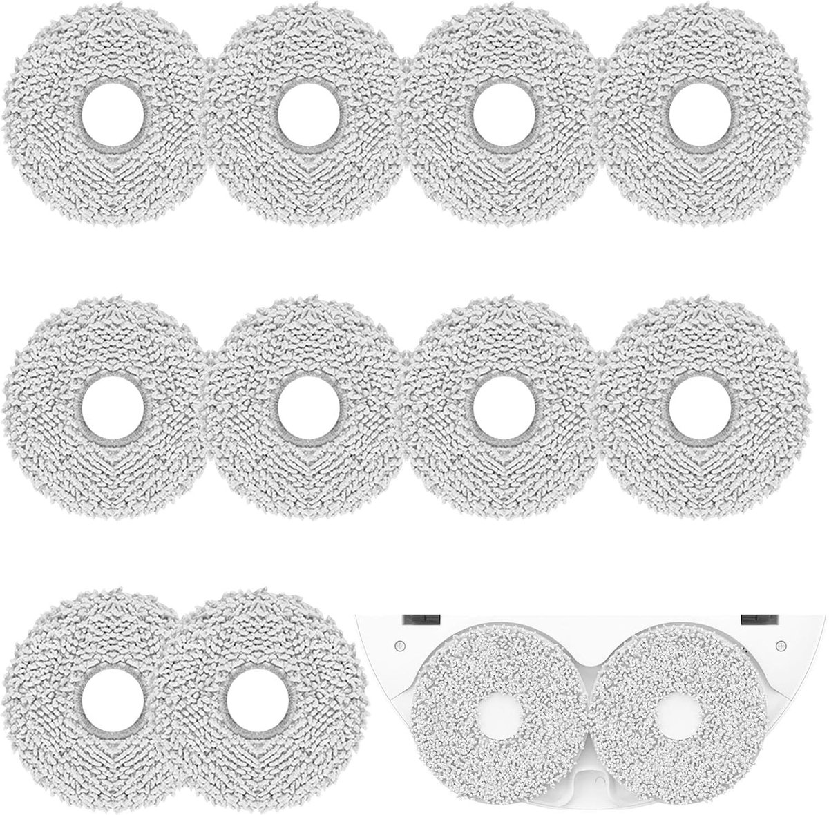 Set van 8 Accessoires en Reinigingsproducten voor Robotstofzuigers, Inclusief Mop Pads en Vervangonderdelen, Geschikt voor Diverse Modellen