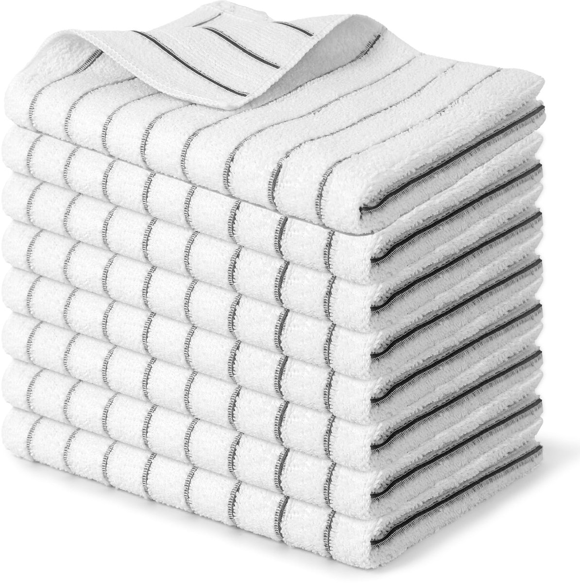 Theedoeken set van 8 - microvezel 65 x 45 cm - super absorberend - ideaal voor keuken - ShopVlot