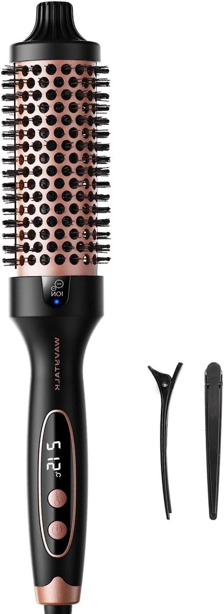 Thermische Borstel - Stijltang Krulborstel - Haar Stylen - Ionische Technologie - 38mm - Rose Goud