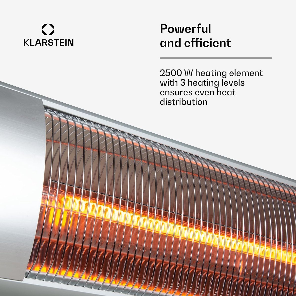 Infrarood warmtestraler - Terrasverwarmer - Comfortabel buiten - In hoogte verstelbaar - Tot 197 cm - Zilver – foto 8