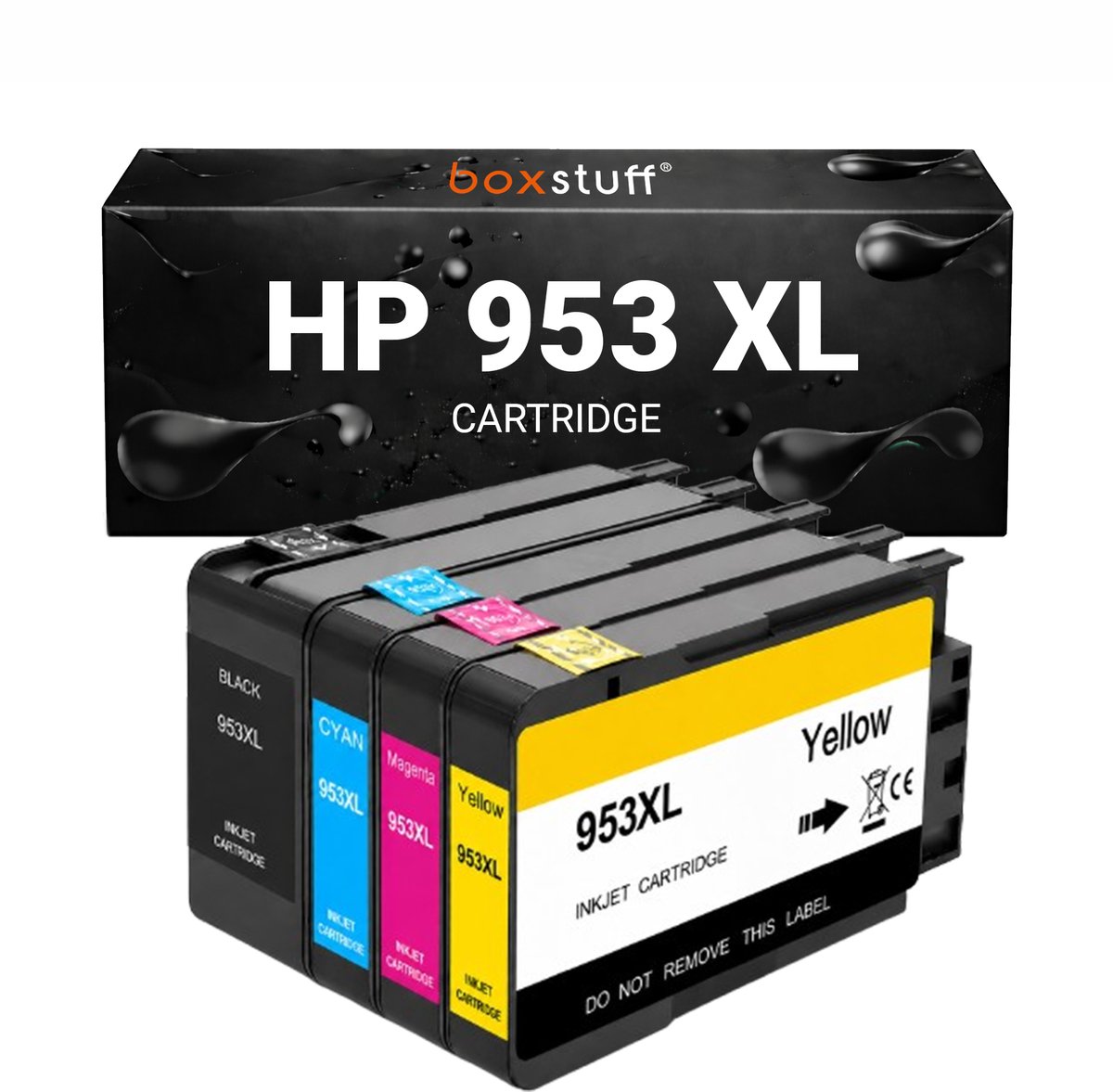 Boxstuff Inkt geschikt voor HP 953XL - Multipack Inkt Cartridges Zwart en Kleur Compatibel met HP OfficeJet Pro 7740 / 8210 / 8218 / 8710 / 8715 / 8716 / 8718 / 8719 / 8720 / 8725 / 8728 / 8730 / 8740 Printers - Complete Set