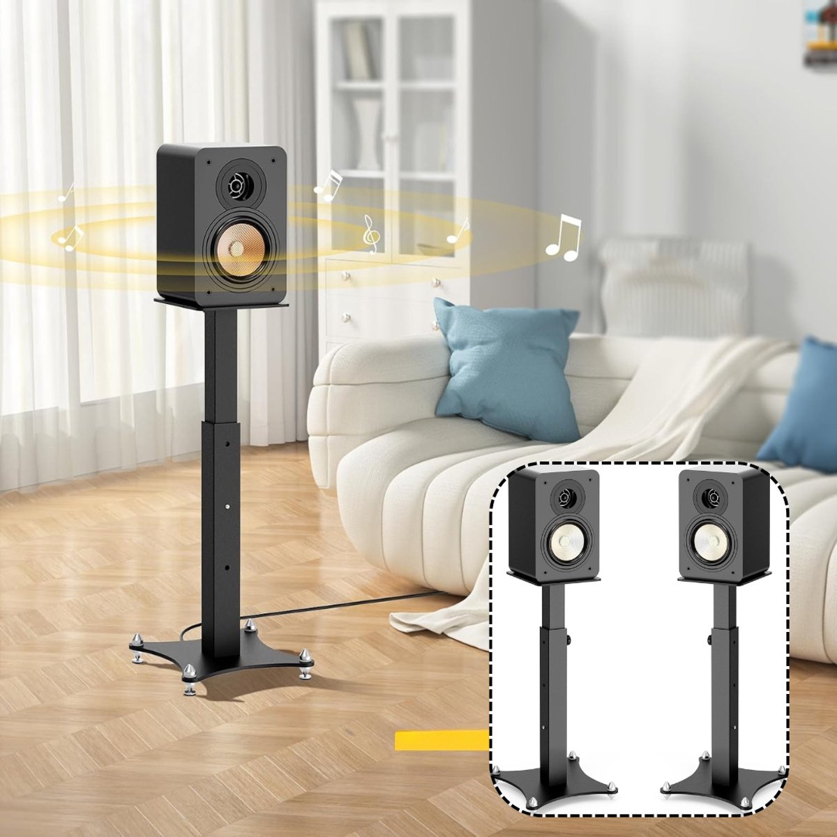 Zavio® Luidspreker Standaard - Speaker Vloerstandaard - Extra Stevig - Zwart