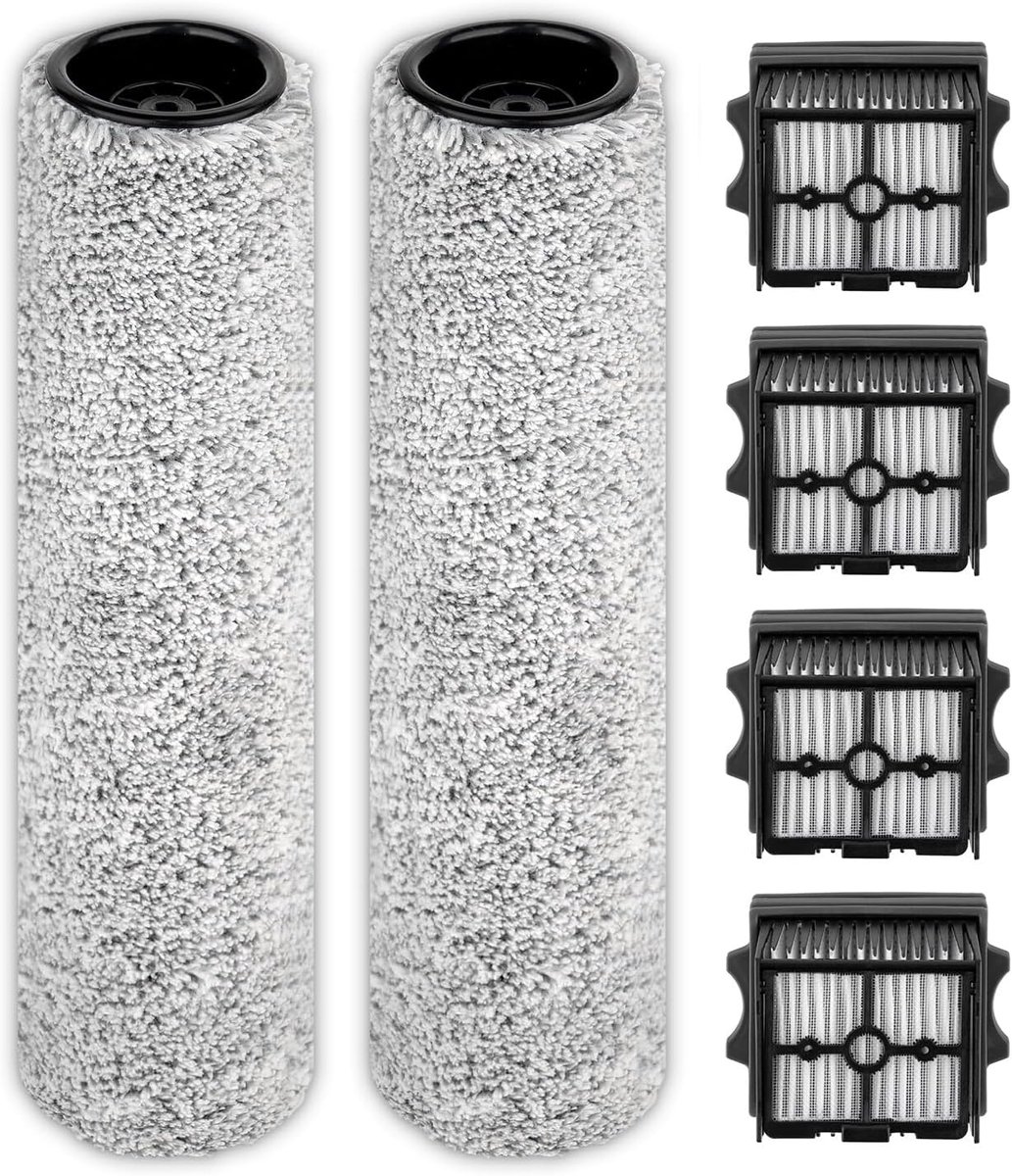 (6 pieces) Floor One S9 Artist Brush Rolls and HEPA Filter Compatible with Tineco Floor One S9 Artist Wet/Dry Vacuum - ShopVlot