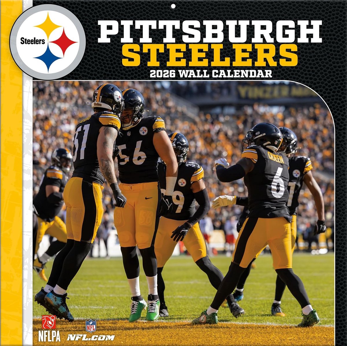 Pittsburgh Steelers 2026 12x12 Team Wall Calendar - ShopVlot