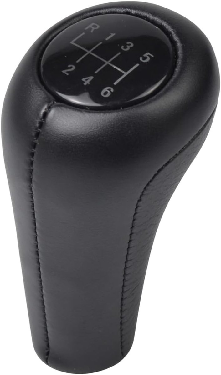 Car 5 6 Speed Leather Gear Stick Gear Shift Knob Fit for B-M-W 1 3 5 6 Series E30 E32 E34 E36 E38 E39 E46 E53 E60 E63 - ShopVlot
