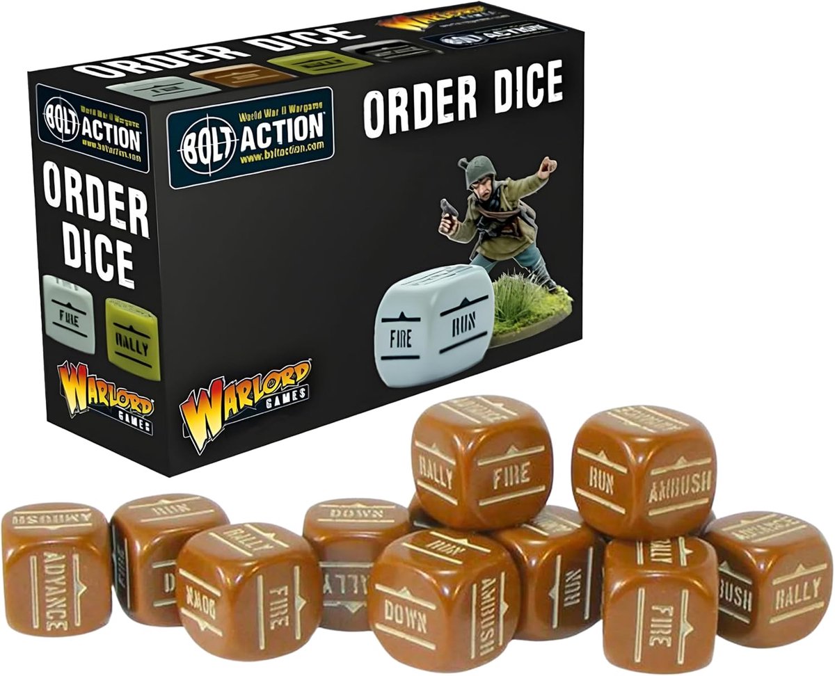 Order Dice for Bolt Action (Brown) - ShopVlot