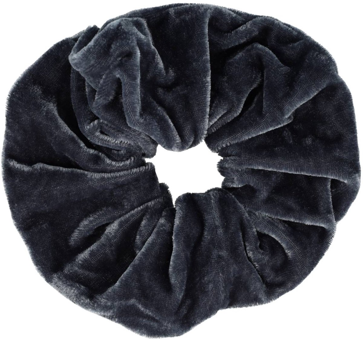Haarsoires Haarelastiek Scrunchie – Basic – Velvet Stof – Grijs - Haarkrinkel - Haar Elastiek met Stof - Zacht & Haarvriendelijk