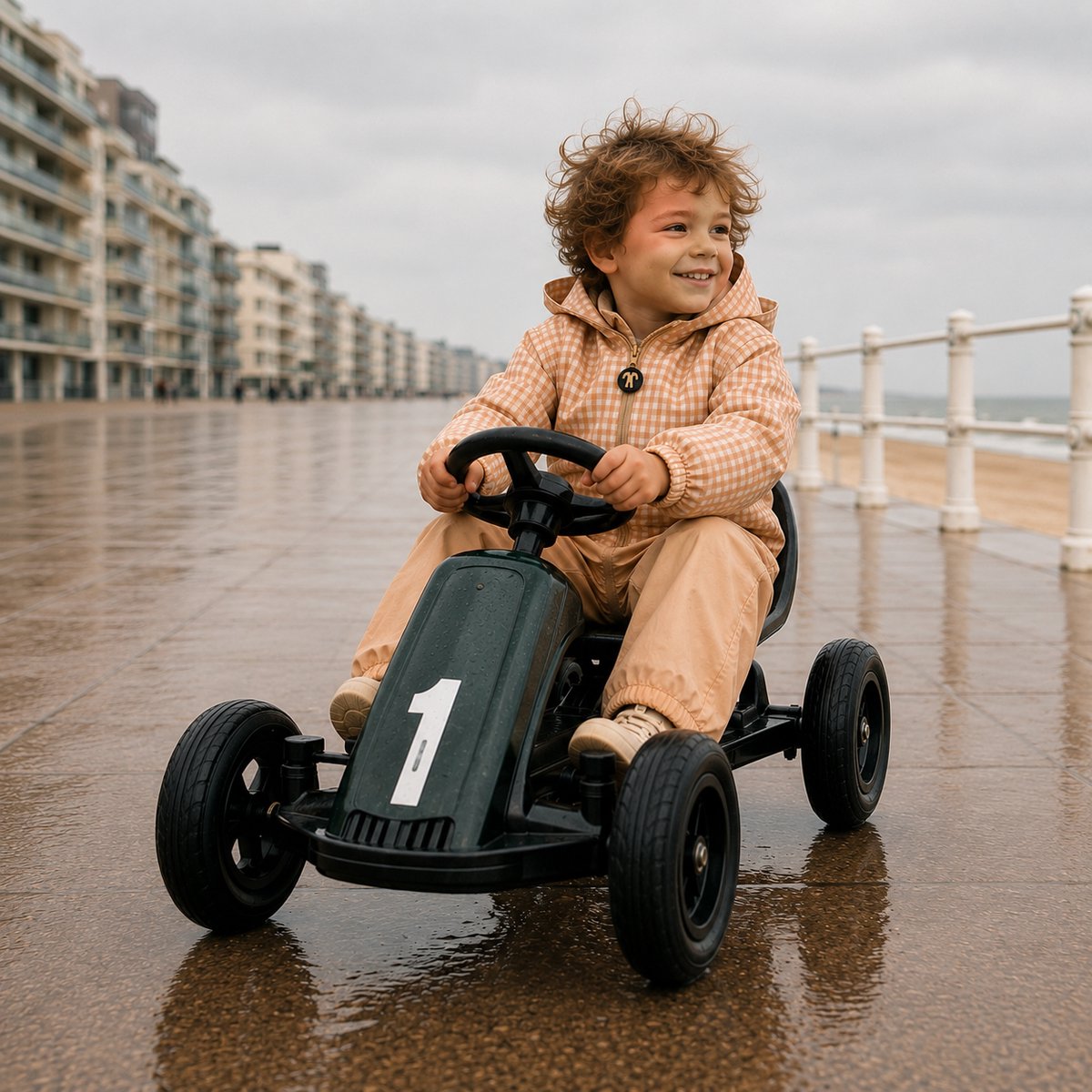 Ducksday - Regenjas - Kinderen - Waterdicht – PFAS vrij - Reflecterend - Unisex - Maat 110/116 - 6 jaar - Londen