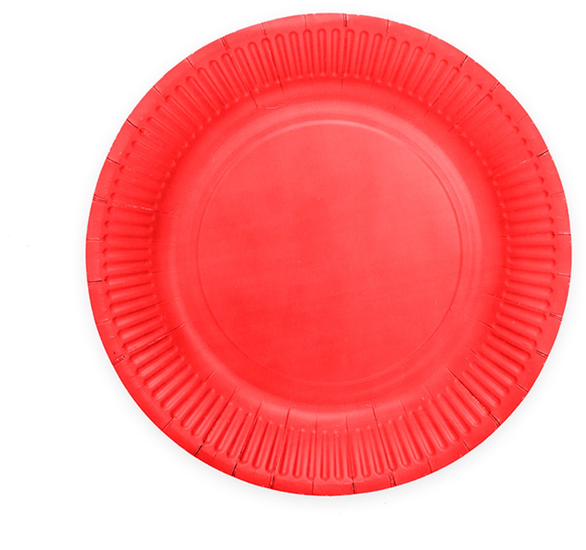 8x Papieren Bordjes 18cm FSC - Rood - Feestartikelen