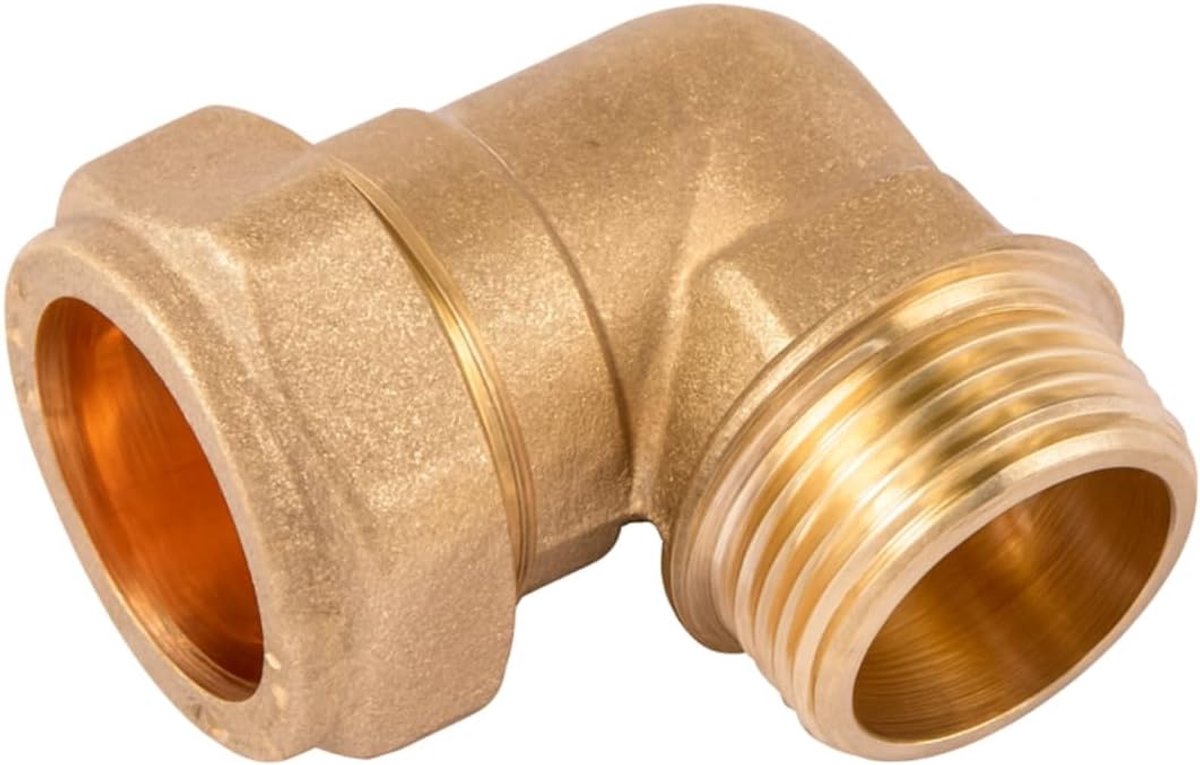 Westco 15mm x 3/4" Brass Compression Elbow C x MI - Male Iron 90° Tube Fitting Connector - ShopVlot