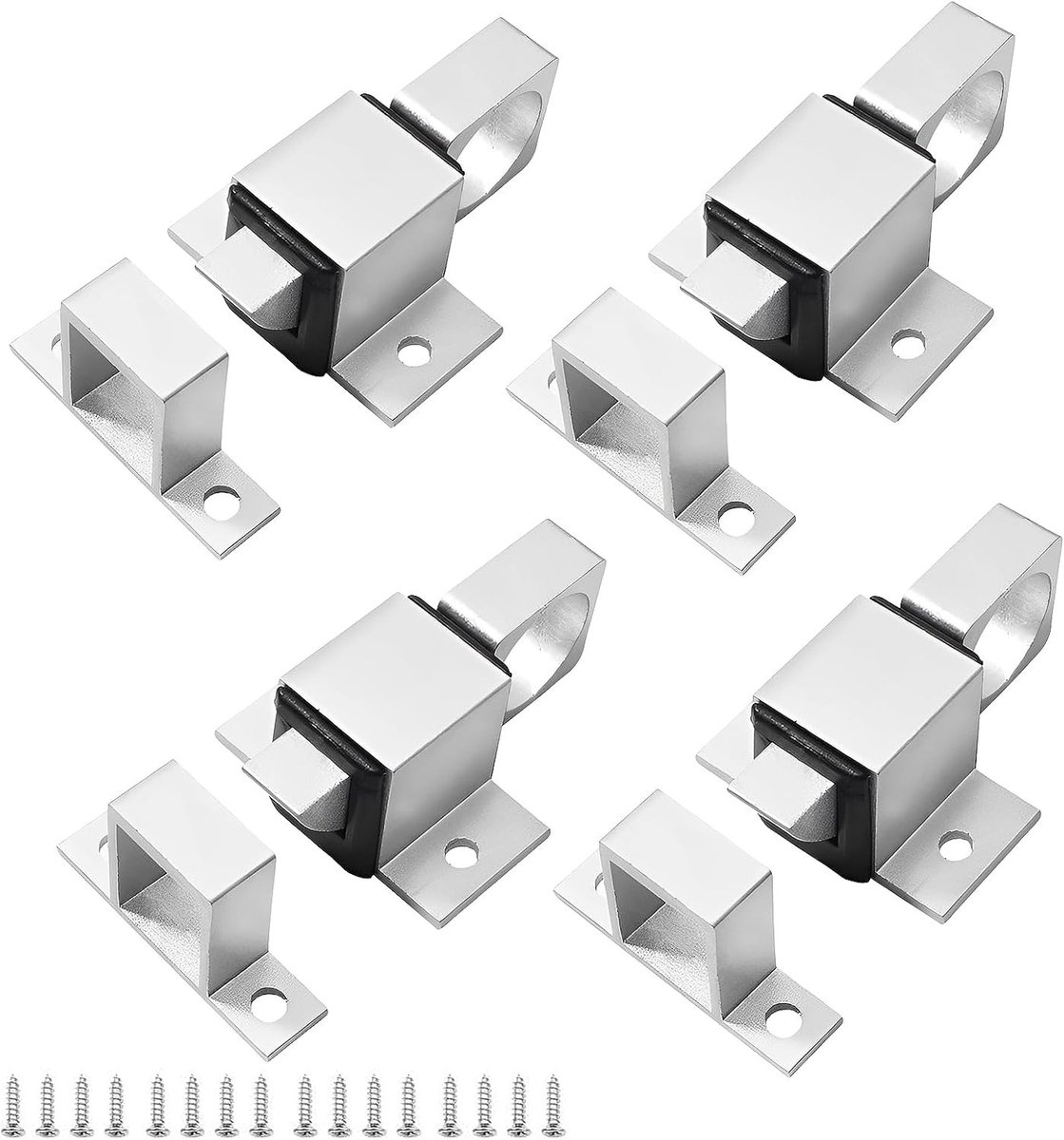 Deurgrendel - Zilver - 5,1 x 4,7 x 2,3 cm - Aluminium Veervergrendeling - Voor Binnen en Buiten