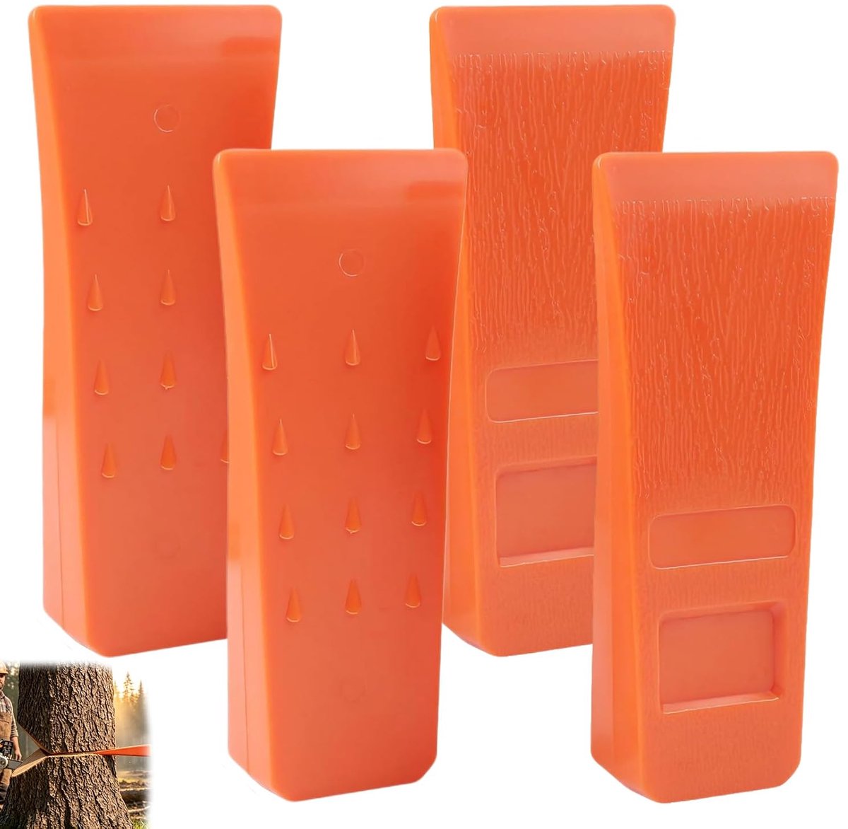 Kettingzaagwiggen 15 cm - ABS kunststof - antislip met tanden - gecontroleerd bomen vallen - ShopVlot