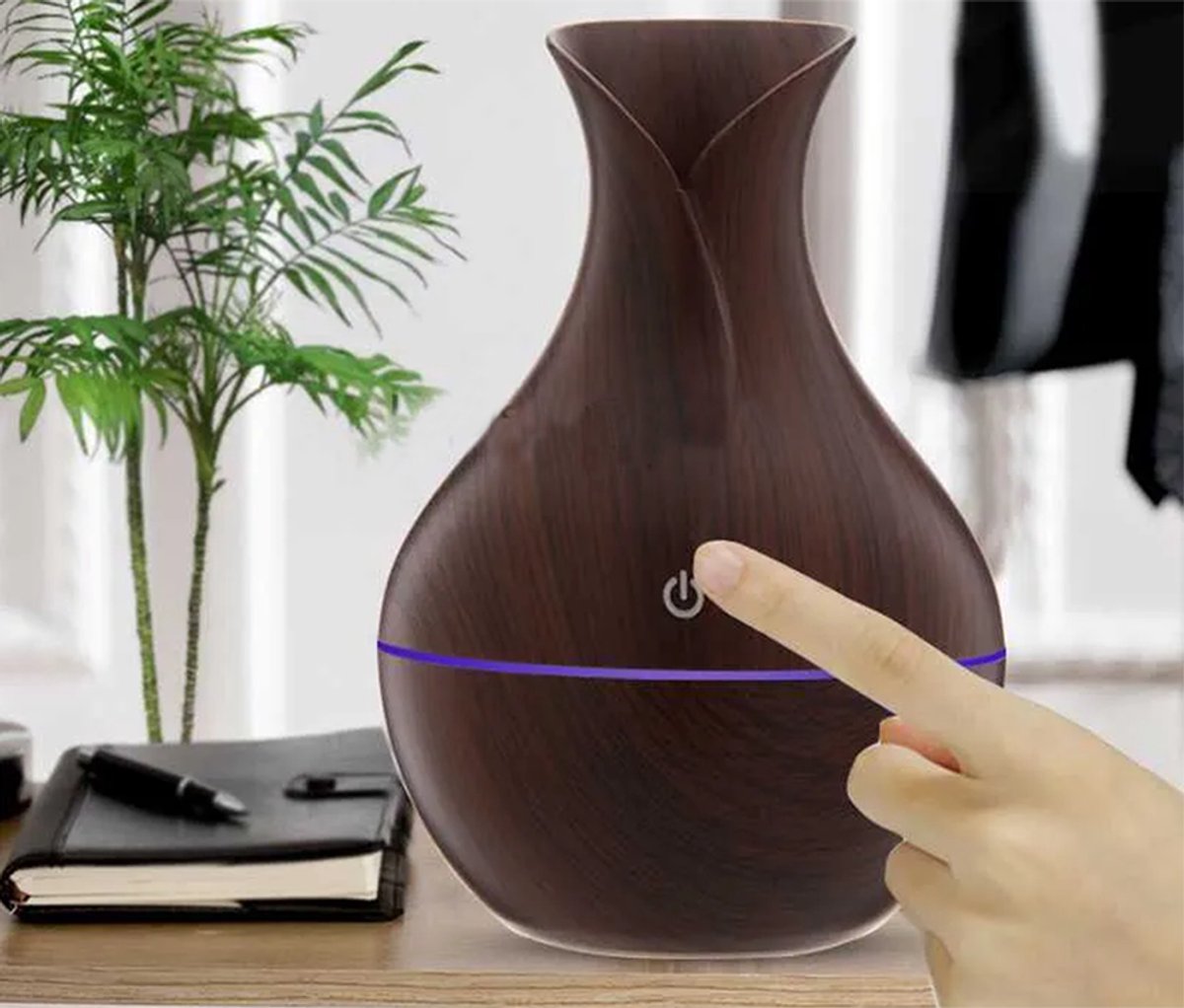 Luchtbevochtiger Geurverspreider Aromatherapie - Aroma Diffuser - RGB Verlichting - USB — cadeau in Wonen & Interieur - foto 6