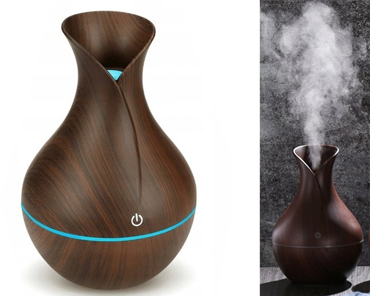Luchtbevochtiger Geurverspreider Aromatherapie - Aroma Diffuser - RGB Verlichting - USB — cadeau in Wonen & Interieur - foto 2