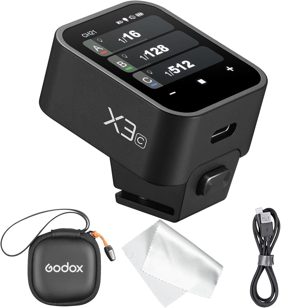 TTL Draadloze Flits Trigger voor Canon Camera met OLED Touchscreen, Oplaadbare Lithiumbatterij en TCM Conversie, Ideaal voor Fotografie en Professioneel Gebruik