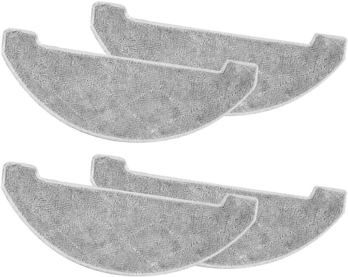 Set van 4 Microvezel Mop Pads voor Robotstofzuiger, Wasbare Vervangende Mopdoeken en Accessoires voor Efficiënte Reiniging