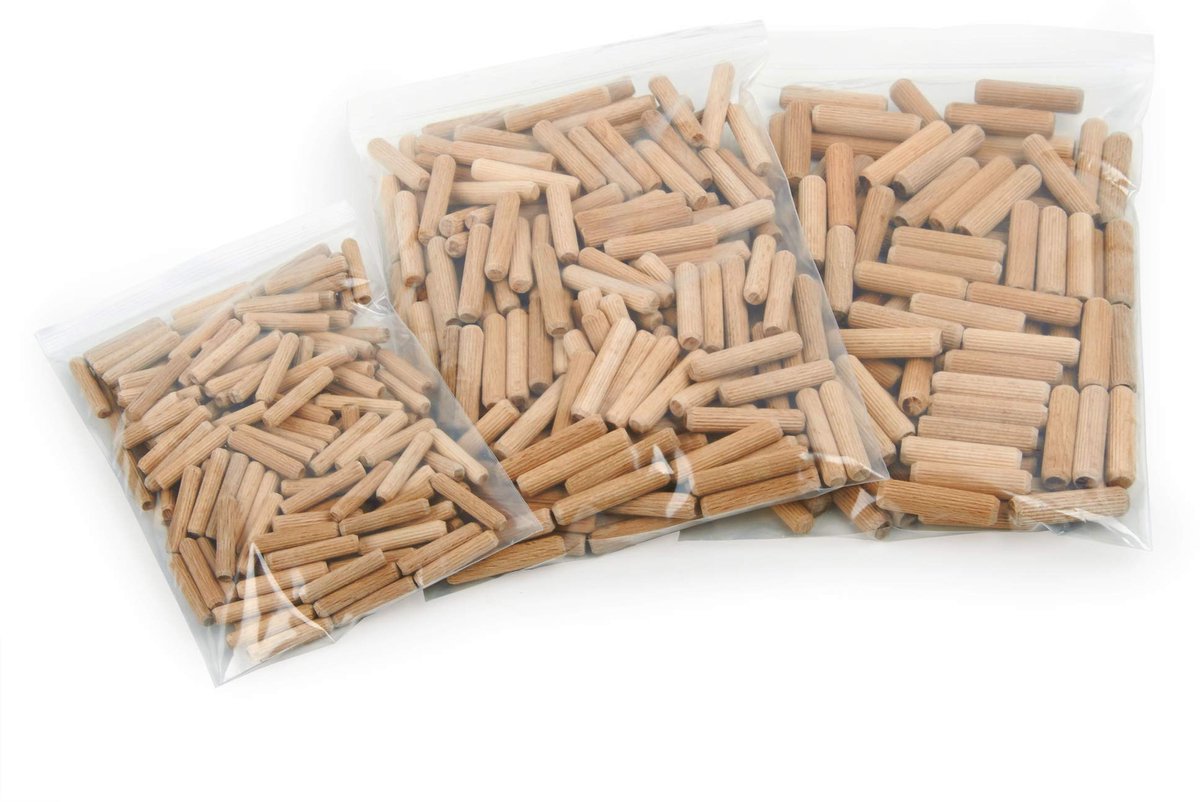 Houten pluggen 6 mm 8 mm 10 mm - massief beukenhouten deuvel - perfect voor boorsjabloon - stevige verbinding - Luxento