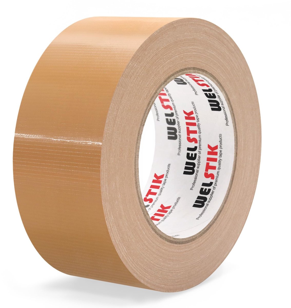 Plakband 50 mm x 41 m - waterdichte stof - bruin - ideaal voor reparaties - ShopVlot