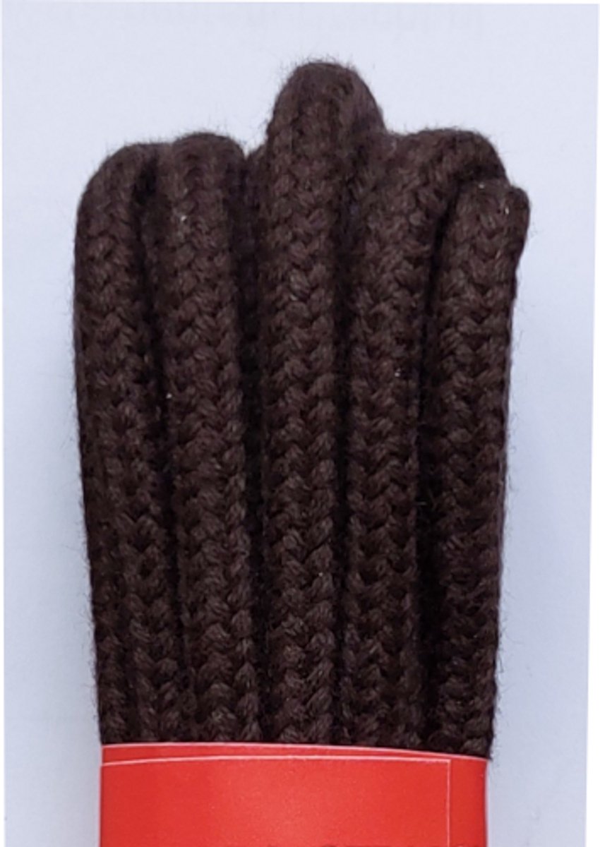 Strickers Veter - Donker Bruin - Extra Dik Rond - Lengte 180 cm - Dikte 5 mm - Schoenveter