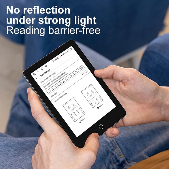 6-inch e-reader, helder scherm met 300 DPI, 4+64GB opslagruimte, ingebouwde leesverlichting, inclusief beschermhoes. — afbeelding 4