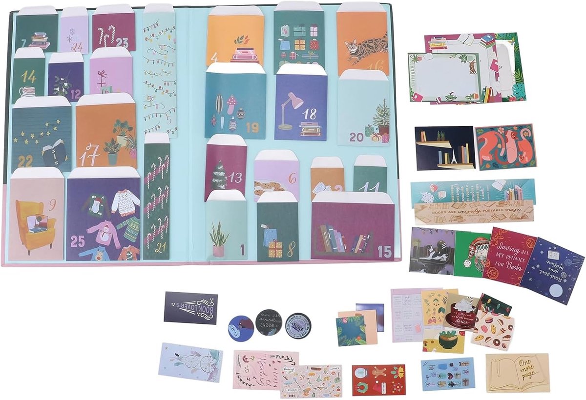 Unieke adventskalender voor boekenliefhebbers met 25 verrassingen, perfect voor de feestdagen