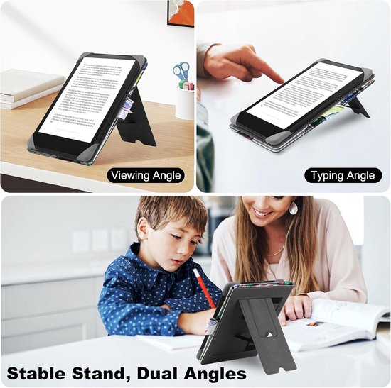 Universele Beschermhoes voor 6.8 inch en 7 inch eReaders met Stand - Geschikt voor Pocketbook, Tolino, Sony en Kobo, Ideaal voor Kindle Paperwhite en Kobo Clara HD van Universele — afbeelding 2