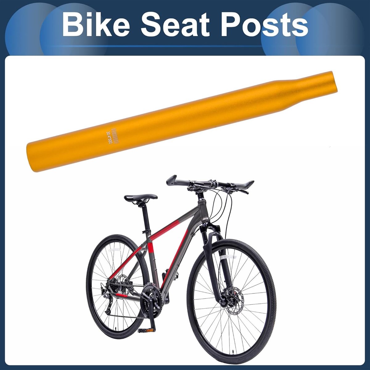 Lichtgewicht Zadelpen 30.4x300mm voor Fiets - Aluminium Zadelpen, Verstelbare Zadelbuis, Comfortabele Fietsaccessoire