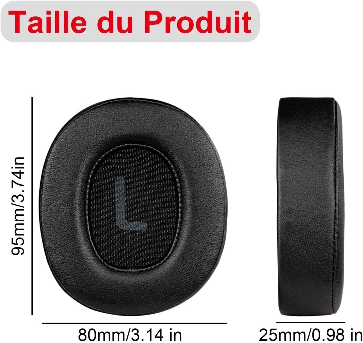 Comfortabele Vervangende Oorkussens voor JBL Tune 700BT, 750BT en 750BTNC met Geheugenfoam en Kunstleer (Zwart)