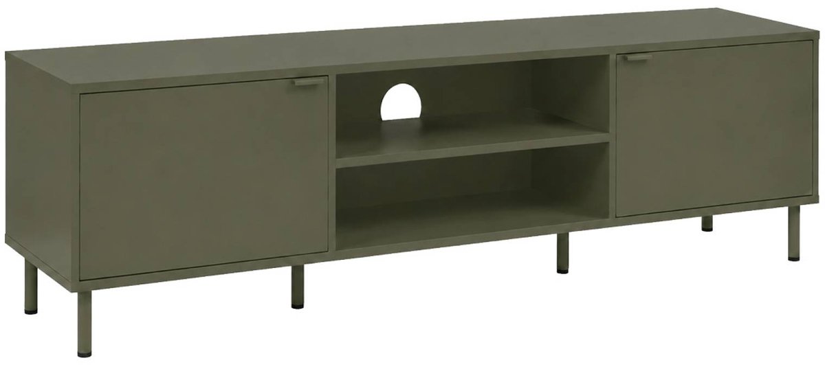sweeek Tv-meubel van houtdecor en metaal 160cm - ellie Kaki