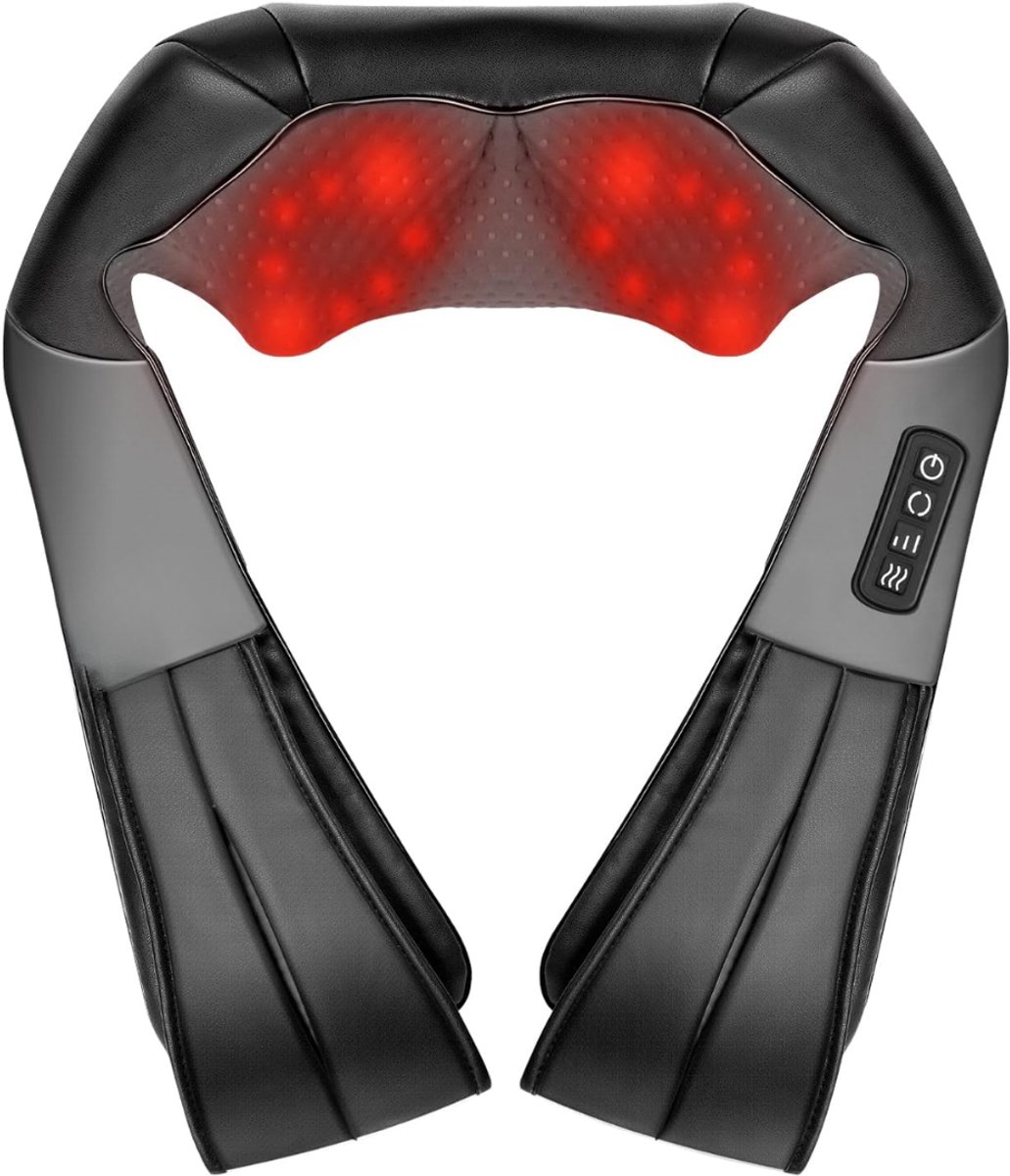 VALI® Nekmassage Apperaat - Elektrisch Nekmassage Apparaat - Nekmassage Apparaat Draadloos - Zwart - 38cm x 20cm x 18cm