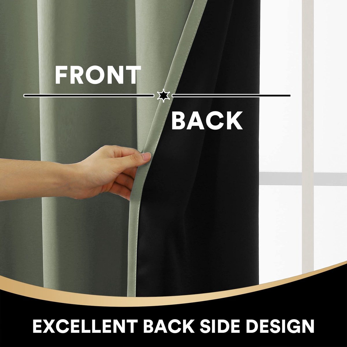 Thermogordijn 100 x 150 cm - 100% ondoorzichtig - warmte-isolerend - verduisterend - ShopVlot
