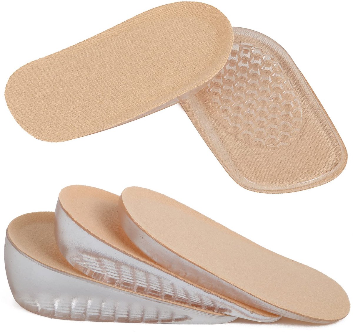 Schoeninlegzolen S - 1 cm - kaki - verhoogt comfort voor vrouwen - ShopVlot