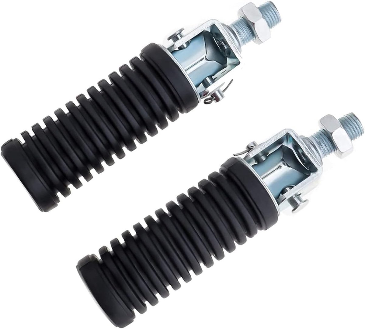 Vouwbare Voetsteunen voor Motorfiets - Aluminium Pillion Foot Pegs met 10MM Draad voor Links en Rechts, Comfortabel en Duurzaam