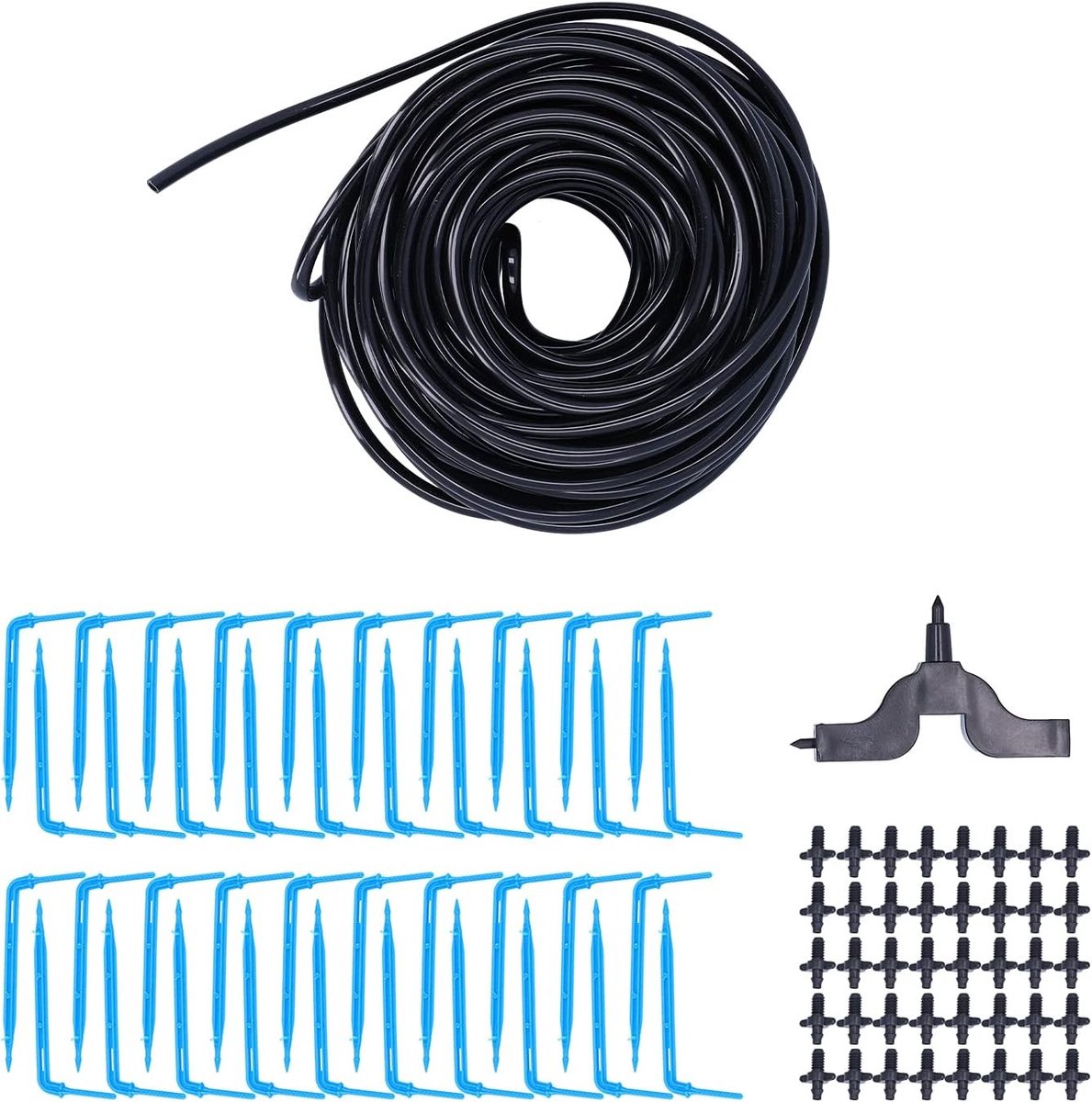 Complete Watering Kit voor Drip Irrigation met Bocht en Drippers voor Gewassen en Zaailingen