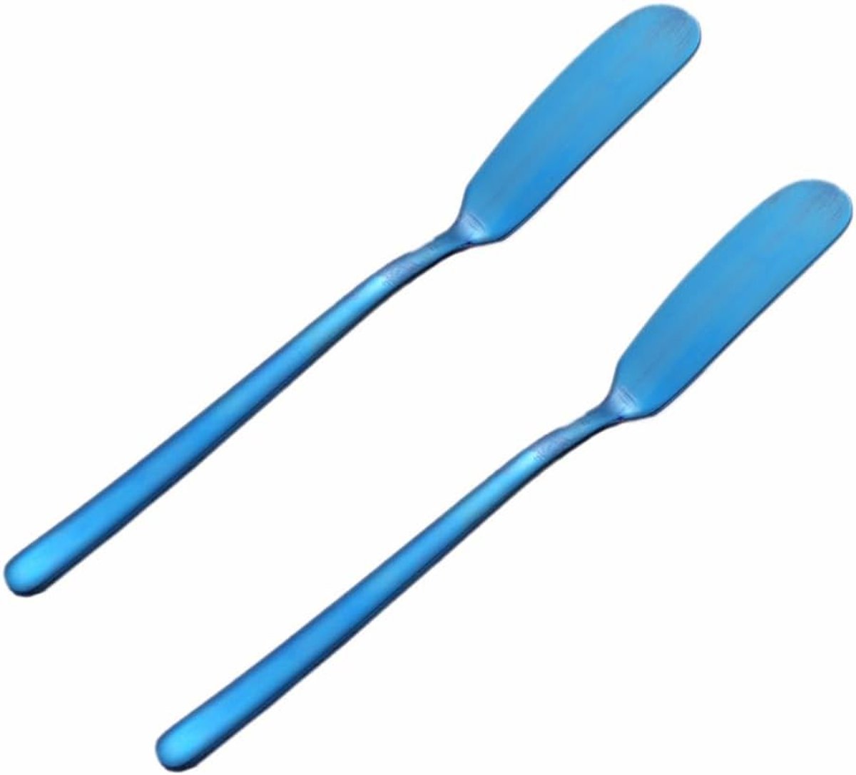 Set van 4 RVS Botermessen met Lange Handgreep, Ideaal voor Brood, Kaas en Desserts, 16.5 cm