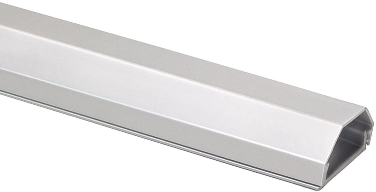 Kabelgoot aluminium 750 mm - set van 2 - zilver - 20 jaar garantie, voor wandhouders - ShopVlot